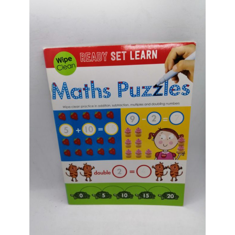 Maths Puzzles, Ready set Learn- Wipe Clean-107