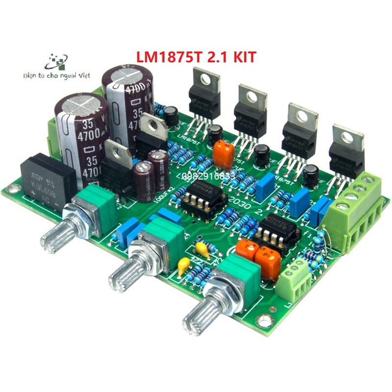 คุณภาพสูง LM1875 2.1 เครื่องขยายเสียง วงจรติดตั้งเอง KIT