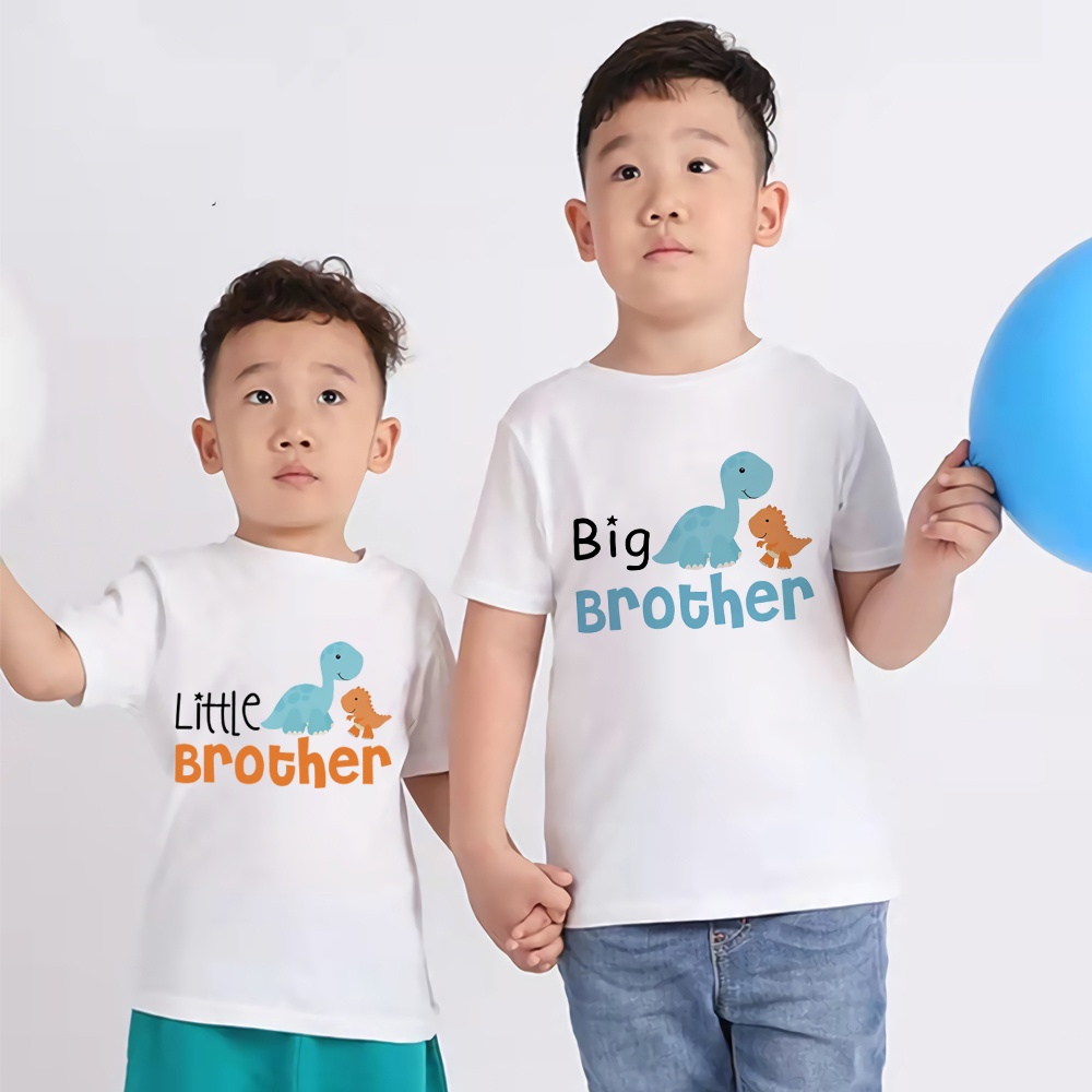 เสื้อยืด พิมพ์ลาย Big Brother Lil Brother Big Brother แฟชั่นสําหรับเด็ก