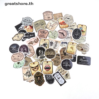 Greatshore สติกเกอร์ ลายกราฟฟิติฮาโลวีน ย้อนยุค สําหรับตกแต่งสมุดภาพ รถจักรยานยนต์ DIY 50 ชิ้น