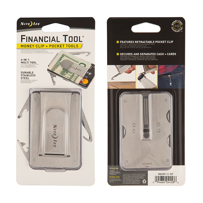 กระเป๋าเครื่องมือสำหรับเก็บบัตร + ธนบัตร Nite Ize Financial Tool Money Clip+Pocket Tools NWMt