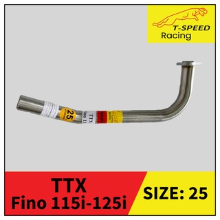 คอท่อTTX Fino FT 115i-125i สแตนเลส Size 25/ 28 m.m.