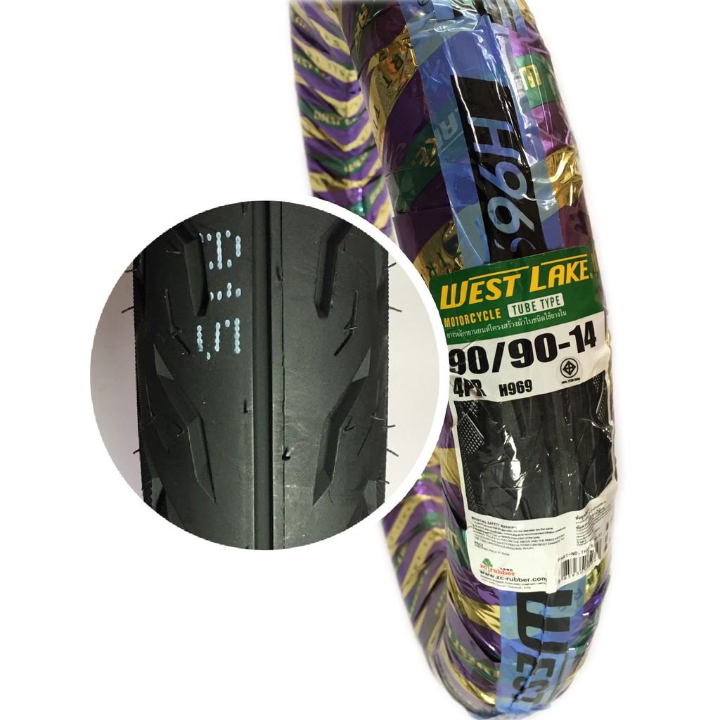 ยางนอกมอเตอร์ไซค์ WEST LAKE  90/90-14