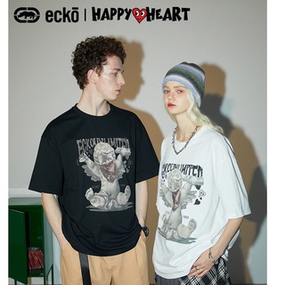 (Charles Peach heart joint name) เสื้อยืดแขนสั้น พิมพ์ลาย ecko rhino แฟชั่นฤดูร้อนS-5XL