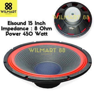 Speaker Hitam / Merah 15" Speaker Elsound 15 Inch Full Range Original Hitam / Merah