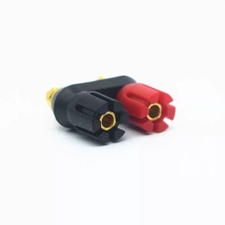 ปลั๊กกล้วยคู่ขั้วสีแดงสีดำ Connector Amplifier Terminal Binding โพสต์กล้วยปลั๊กแจ็ค30฿