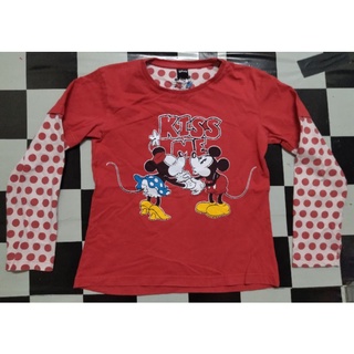 เสื้อยืด มิกกี้ MICKEY MOUSE แขนต่อ ไซส์ Mอก38 ของแท้100% แถมจัดส่งฟรีค่ะ