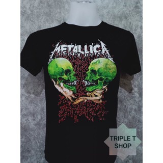 เสื้อยืดคอกลม สกรีนลาย METALLICA (รหัส 65)