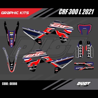 สติ๊กเกอร์วิบาก Honda CRF 300L 2021 ทั้งคัน Graphic kit สติ๊กเกอร์เคลือบเงา สุดคุ้ม