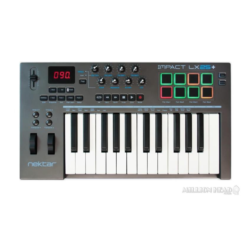 Nektar : Impact LX25+ (MIDI Keyboard ขนาด 25 คีย์ พร้อมฟังชั่น Pitch Bend, Modulation พร้อมแป้น PAD)