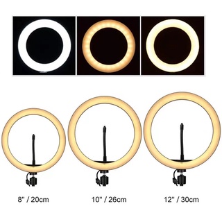 ไฟไลฟ์สด พร้อมอุปกรณ์ โคมไฟแต่งหน้า โคมไฟเซลฟี่ ไฟวงแหวน Selfie Ring Light Youtube Video Live LED RING FILL LIGHT