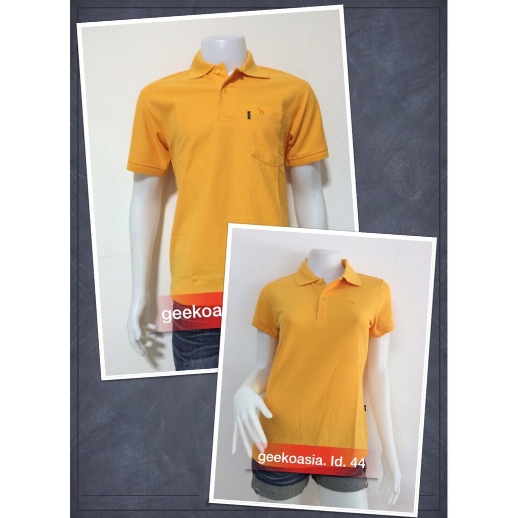 สื้อโปโลชายและหญิง สีเหลืองจำปา 44(ตรากวางแท้ )