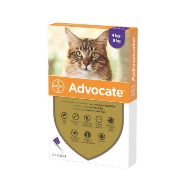 Advocate แมว Exp 1123 ยาหยอดป้องกันเห็บหมัด พยาธิหนอนหัวใจและไรขี้ ...