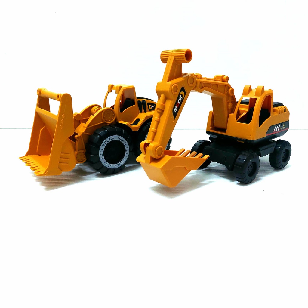 รถ 2 คัน ตัก แม็คโคร ได้ 2 คัน ตามรูป งานโมเดล ตรงปก พร้อมส่ง จัดส่งเร็ว รถเด็กเล่น รถของเล่น