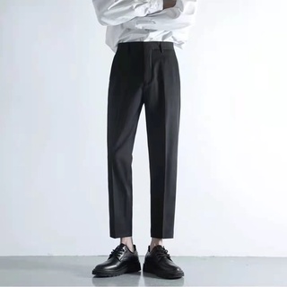 Fashion Korean Nine Pants slim กางเกงสแล็คชาย X233 5ส่วนชาย กางเกงผู้ชาย slack ผ้าฝ้ายยืด