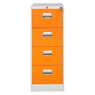 File cabinet CABINET 4 DRAWERS KCDX-4 OR ORANGE Office furniture Home &amp; Furniture ตู้เอกสาร ตู้ลิ้นชักเหล็ก 4 ลิ้นชัก KC