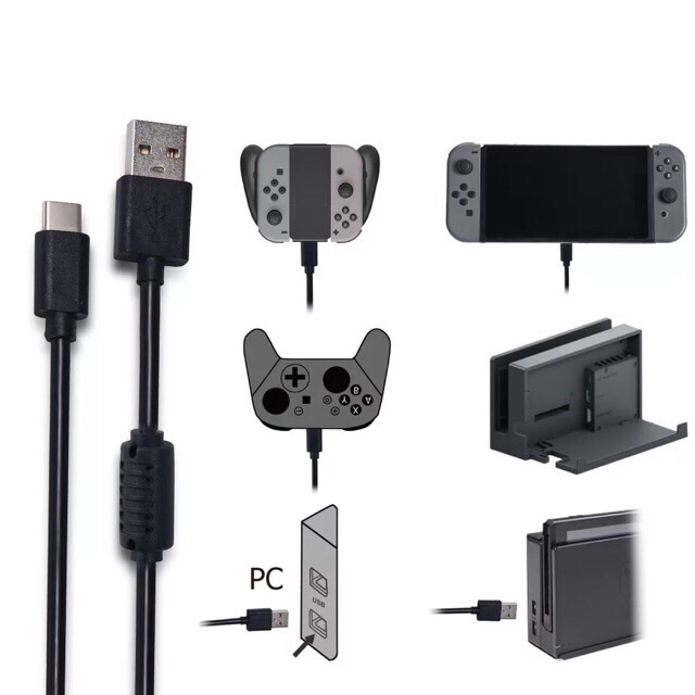 OIVO สายชาร์จ USB Nintendo Switch (USB Cable for Nintendo Switch)(สาย USB Switch)(OIVO Nintendo Switch USB Type-C Cable)
