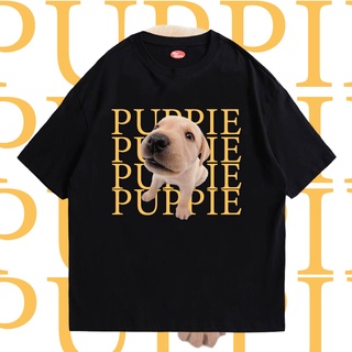 ราคาต่ำสุด(🔥พร้อมส่ง🔥) เสื้อ น้อนหมา puppie ผ้าCotton 100% ผ้าดีมากก มีขาวและดำ  ทั้งทรงปกติและ OVERSIZES-3XL