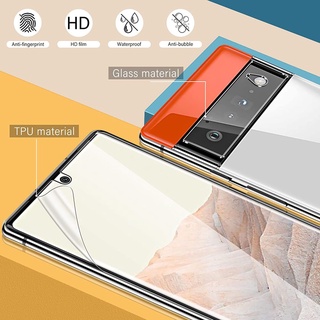 Google Pixel 6 Pro 3D ฟิล์มกันรอยหน้าจอโค้งป้องกันการระเบิด Pixel 6 ฟิล์มกันรอยแบบเต็มหน้าจอ ฟิล์มกันรอยเลนส์ compatible for เคสไอโฟน