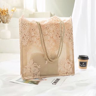 [พร้อมส่ง] กระเป๋าผ้าปักลายลูกไม้ 🥂รุ่น Lady Lace Bag🥂