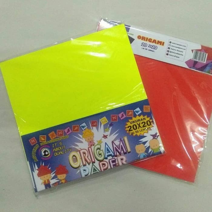 Asturo Origami กระดาษ 20 x 20 ซม. / 10 สี Origami กระดาษ / 20 x 20 กระดาษ Origami 50 แผ่น