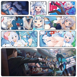 Hololive Vtuber Kava Gura แผ่นรองเมาส์เล่นเกม ขนาดใหญ่พิเศษ ลายการ์ตูนอนิเมะ Seaming