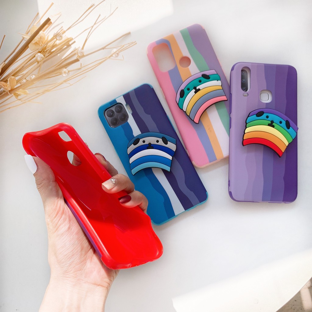 เคสสายรุ้ง+popup OPPO A31 A37 A3s A5s A7 A12 A53 A59 F1s A83 A92 A93 เคสออปโป้ #6