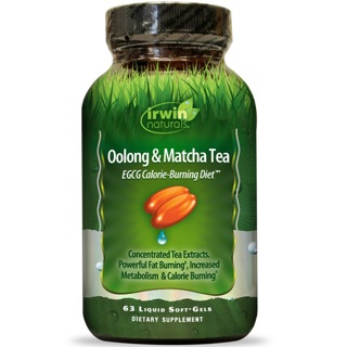 💥pre order💥🇺🇸Irwin Naturals Oolong &amp; Matcha Tea, EGCG Calorie-Burning Diet, 63 Liquid Soft-Gels