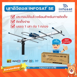 ชุดเสาอากาศทีวีดิจิตอล INFOSAT HD-5E