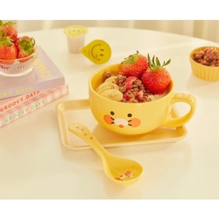 🎀【พร้อมส่ง】 KAKAO FRIENDS Choonsik cereal Bowl &amp; Spoon set/ Ceramic