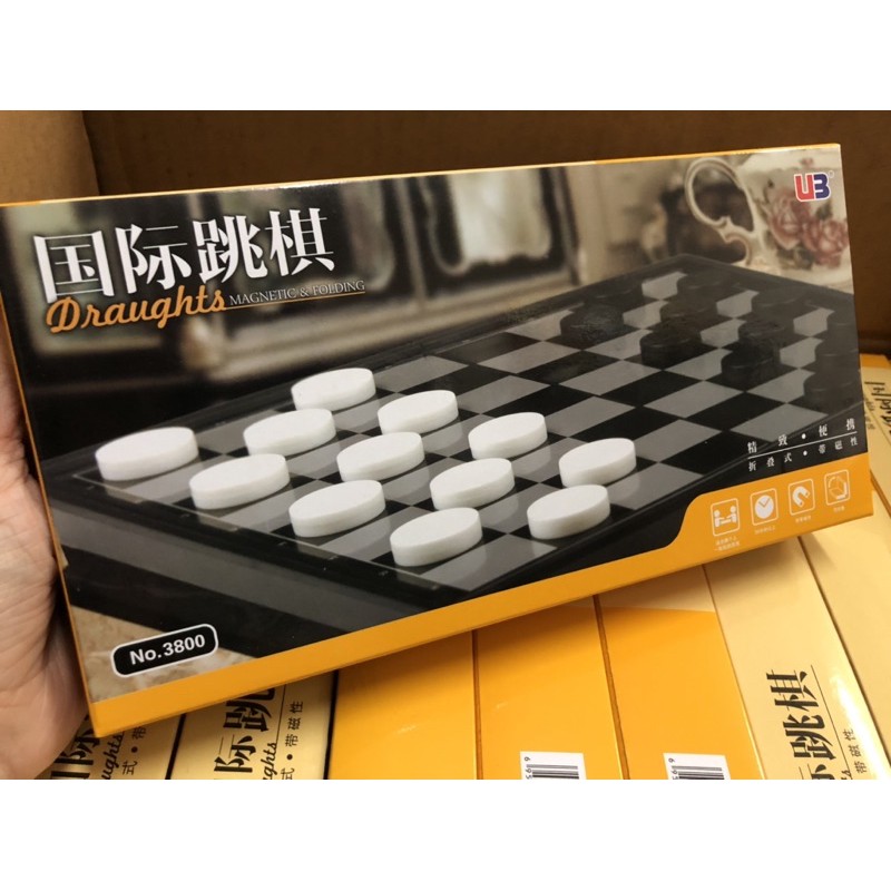 หมากฮอสแม่เหล็ก พกพา  checkers (เบี้ยขาว ดำ)🎖