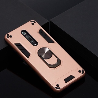 Creative Magnetic Finger Ring Holder Back Casing Xiaomi Mi 9T Pro Shockproof Cover Xiomi Mi9T Hard Plastic Soft TPU Hybrid Armor Case