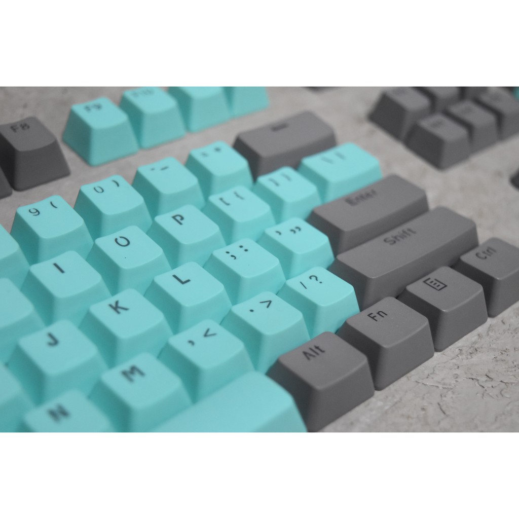 keycap PBT 104key (Sky & Grey) ไฟลอด สวยมาก พร้อมส่งในไทย