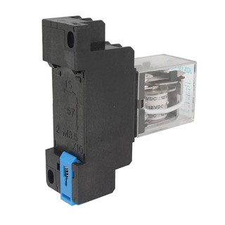 12V DC Coil Power Relay DPDT LY2NJ HH62P-L JQX-13F 10A With PTF08A Socket Base