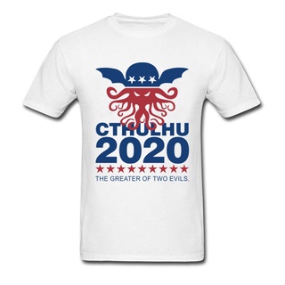 [S-5XL]เสื้อยืดผ้าฝ้าย พิมพ์ลายกราฟฟิค Donald Trump Cthulhu 2022 สีขาว สําหรับผู้ชาย