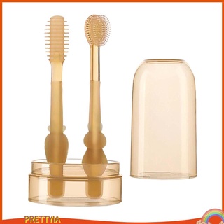 2 Pcs Toddler Toothbrush Set 0.5mm with Clean Cup for Deciduous Teeth Clean
