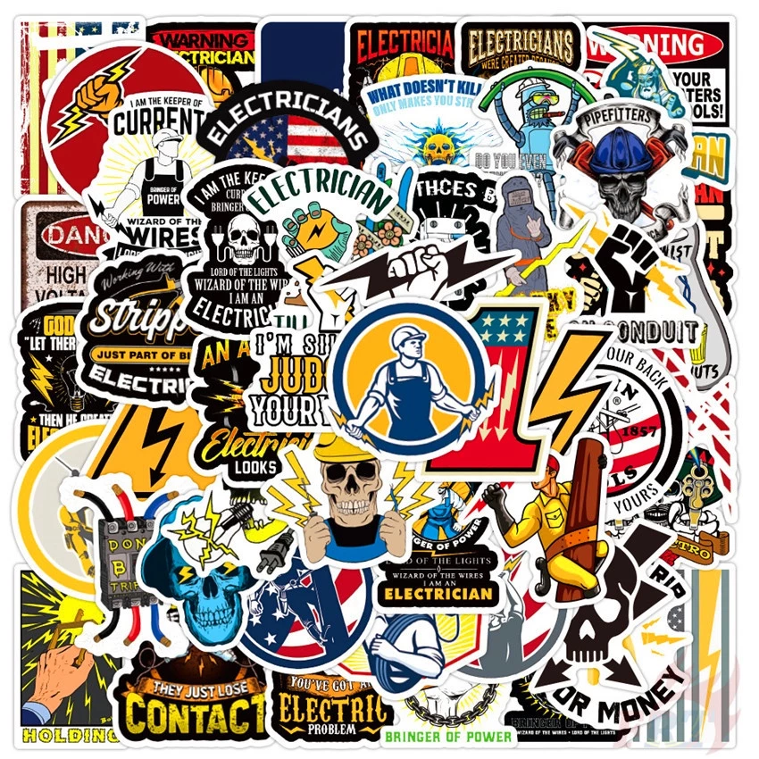 ❉ สติ๊กเกอร์ช่างไฟฟ้าซีรีส์ 01 ❉ 50 ชิ้น/เซ็ต DIY แฟชั่นสติ๊กเกอร์ Doodle กันน้ํา