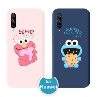 Elmo Silicone เคส Huawei Y7A P Smart 2021 P40 Pro Plus Casing Y5P Y6P Y7P Y8P Mate 10 20 30 Lite Y9 Prime 2019 P20 30 Lite Nova 2i 3i 3e 4e 4 5 5i 5T 6 7 SE 7i Pro Soft TPU Case