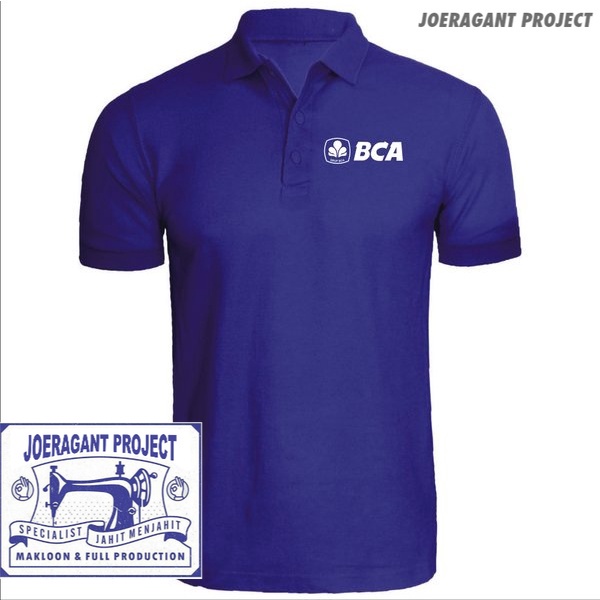 เสื้อโปโล เสื้อคอปก Distro BANK BCA CENTRAL ASiA ธรรมดาที่กําหนดเอง อินโดนีเซีย เด็กผู้ใหญ่ buman JP