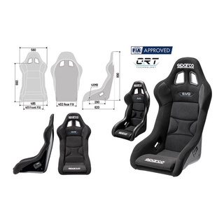 Sparco EVO QRT-X Bucket Seat เบาะหลังแข็ง สปาโก้ แท้ อิตาลี่ รุ่นใหม่ล่าสุด 2022