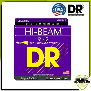 DR Strings สายกีต้าร์ไฟฟ้า HI-BEAM Nickel Plated Electric: 9-42