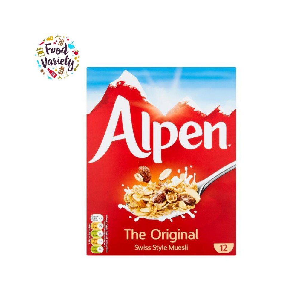 Alpen The Original Swiss Style Muesli Cereal 550g อัลเพน มูสลีสูตรสวิสต้นตำรับ 550 กรัม