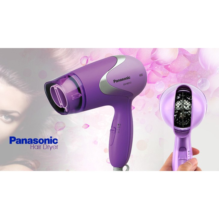 ไดร์เป่าผม พานาโซนิค สีม่วง 1000 วัตต์ ND13-V Hair Dryer "Panasonic"
