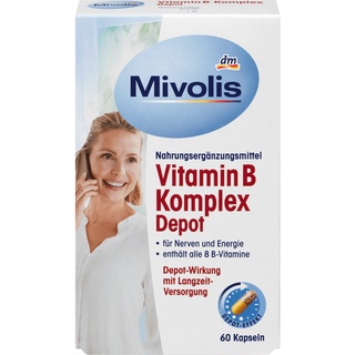 วิตามินบีรวม 8 ชนิด จากเยอรมัน- Mivolis Vitamin B Komplex Depot (ทานได้ 2 เดือน!!!)เพียงวันละเม็ด