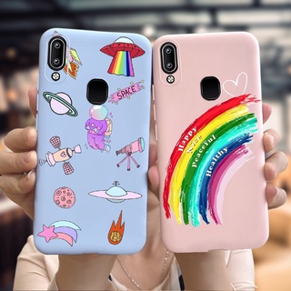 เคสโทรศัพท์มือถือแบบนิ่ม TPU ผิวด้าน ลายสีรุ้ง สําหรับ Vivo Y91 Y95 Y93 Y91 1816 1820 Y 91 Y91i