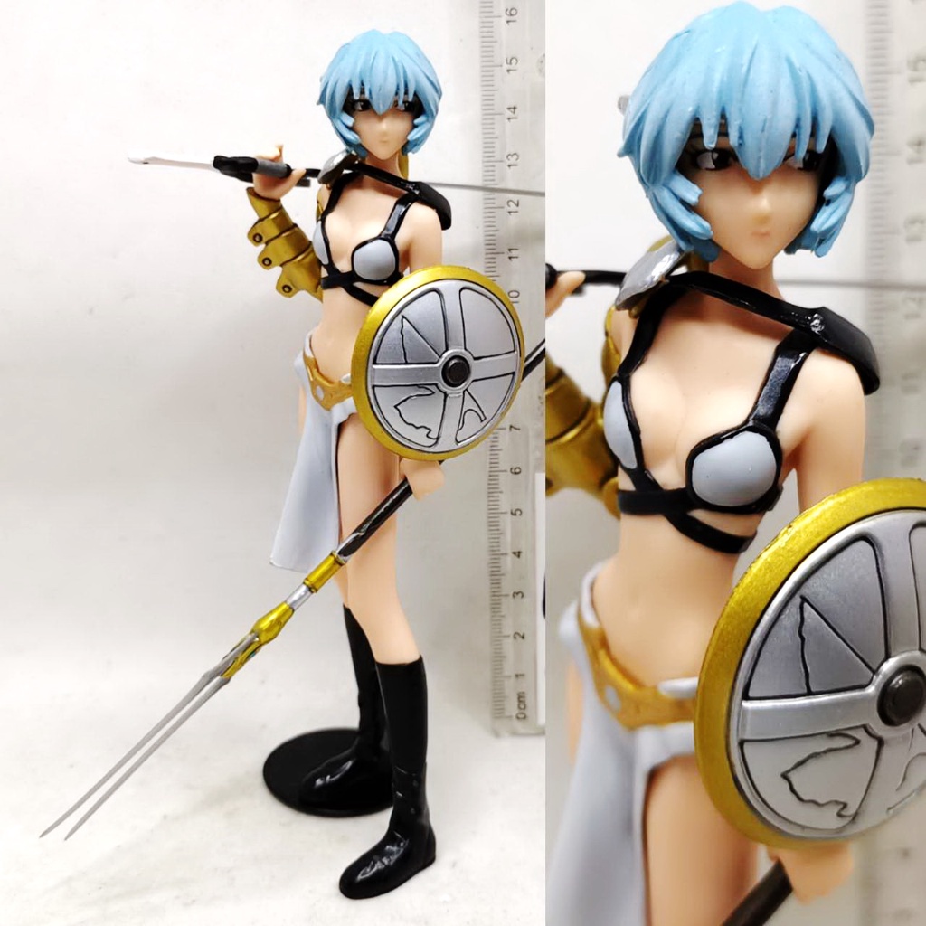 (แท้/มือ1,2) Evangelion Gladiator Asuka​ And AYANAMI Rei PVC figure with weapon accessories