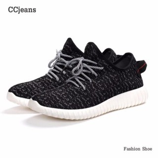 Ccjeans รองเท้า รองเท้าผ้าใบใส่ได้ทั้งผู้หญิงผู้ชาย รุ่น A005 - White Black