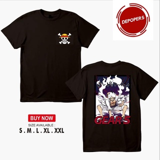 เสื้อยืดผ้าฝ้ายพรีเมี่ยม 【hot tshirts】เสื้อยืด พิมพ์ลายอนิเมะ One Piece Monkey D LUFFY GEAR 5 MODEL 22022