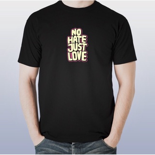 เสื้อวินเทจผญ - เสื้อยืดวินเทจคําคมรักไม่มีความเกลียดชังเพียงแค่ loveS-5XL