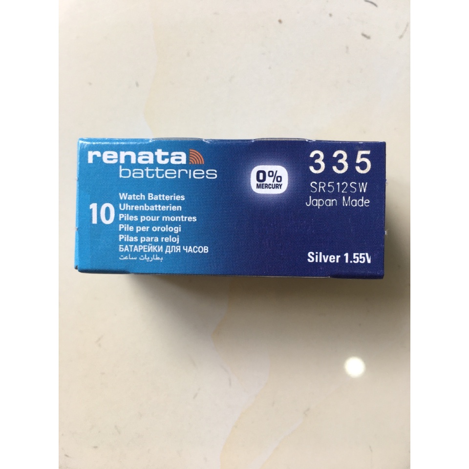 กล่องแบตเตอรี่สวิส renata 335 SR512SW SR512 512 335 จํานวน 10 ก้อน